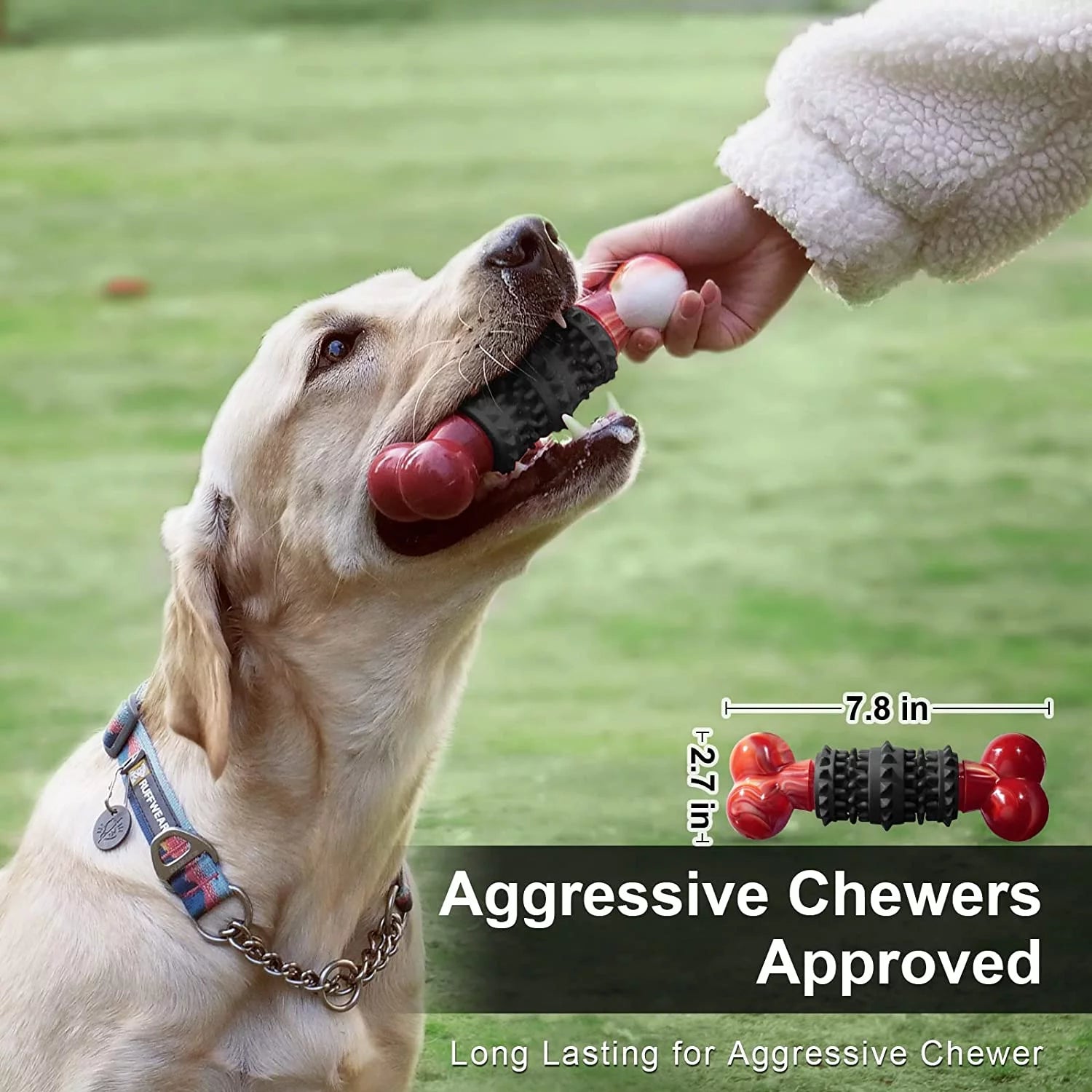 Durable Dog Toys for Aggressive Chewers - Interactive Puzzle Chew Toys for Puppies & Adult Dogs - Tough Rubber Chew Toy for Birthday Gifts - Perfect for Indoor Play & Training