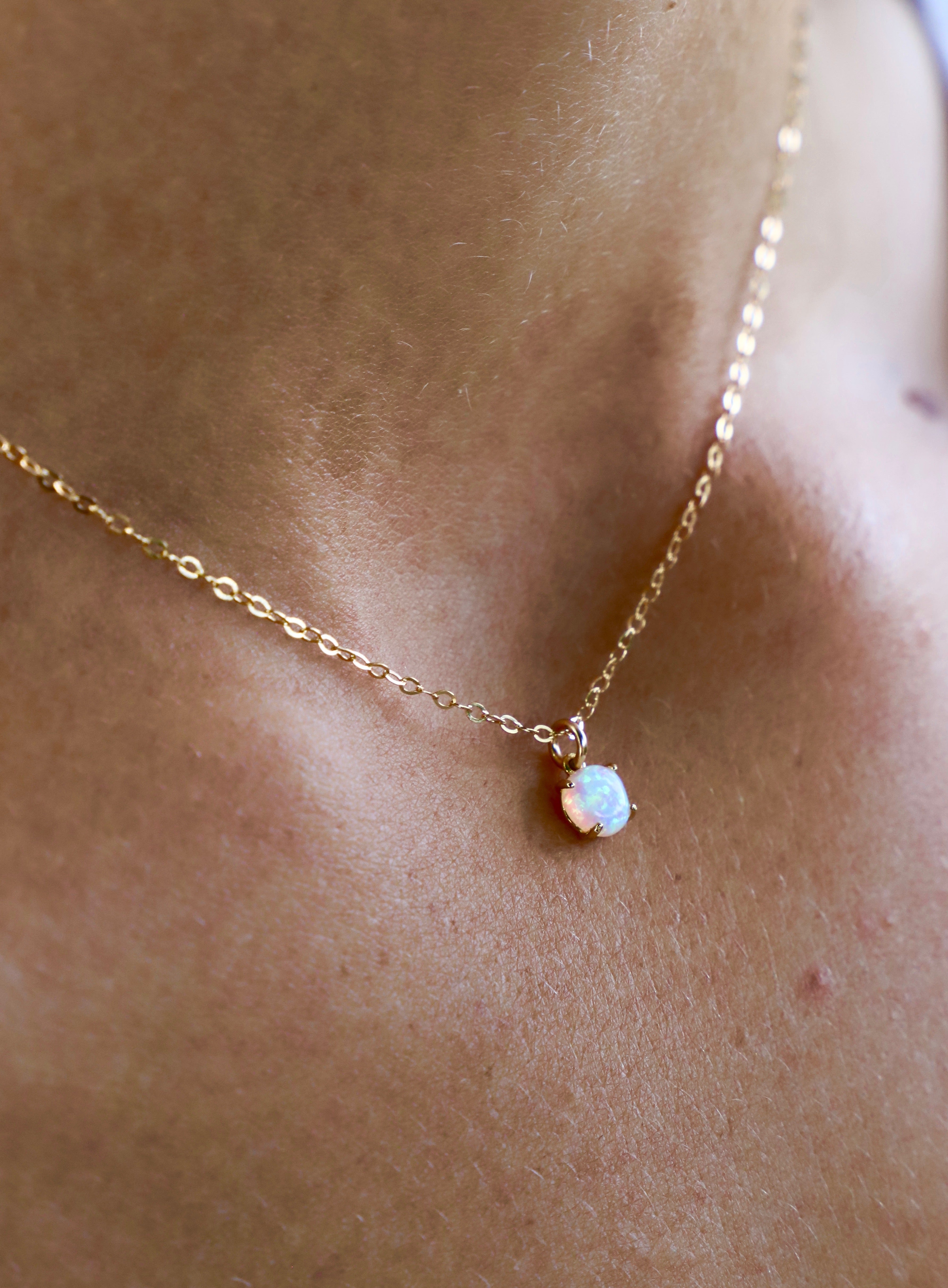 Opal Drop Necklace - Elegant Gemstone Jewelry for Women, Perfect for Weddings, Parties & Special Occasions