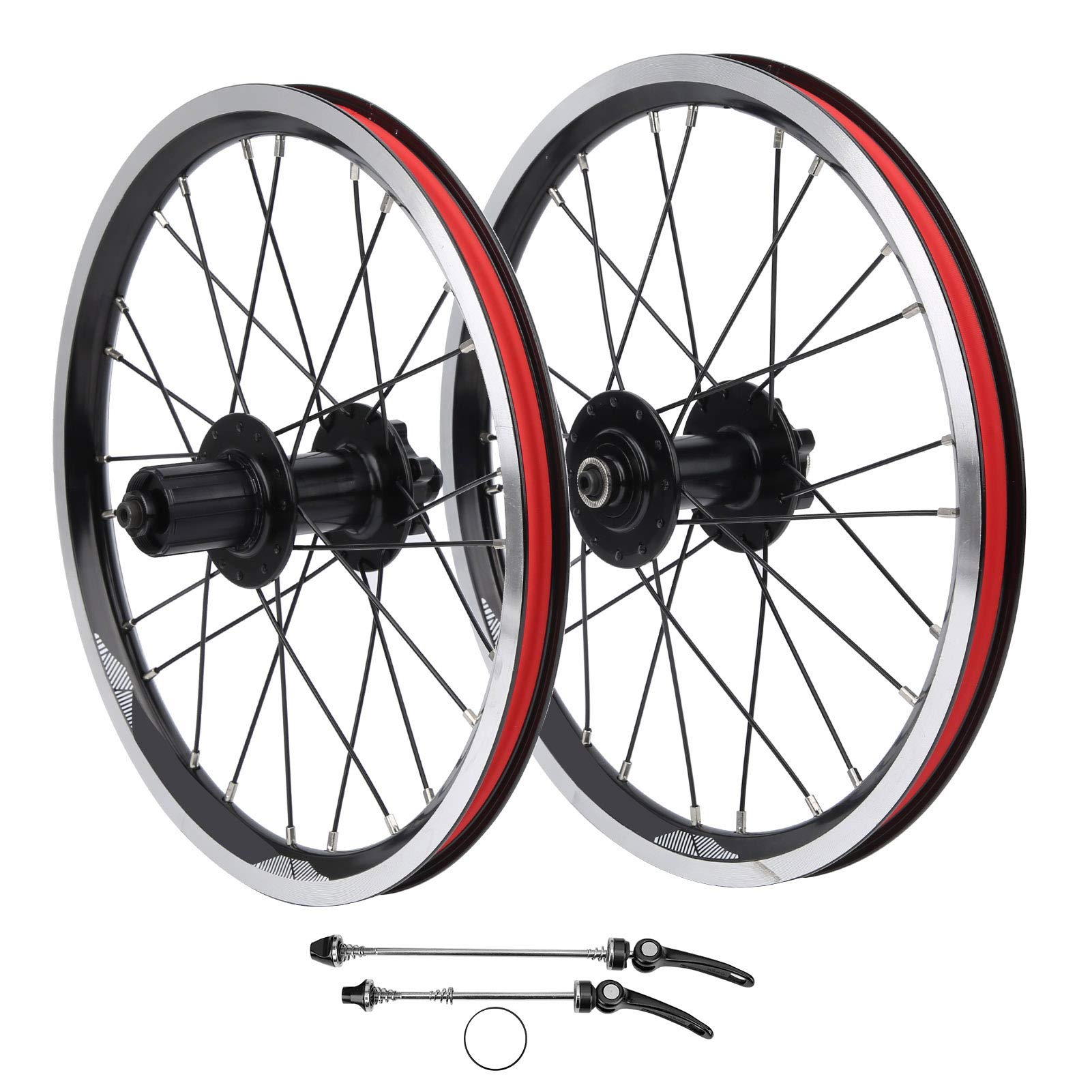 Qqmora Mountain Bike Wheelset - Durable Aluminum Alloy 6-Bolt Disc Brake Wheels for 11-Speed Bikes | Lightweight & Portable for Trail Riding & Commuting