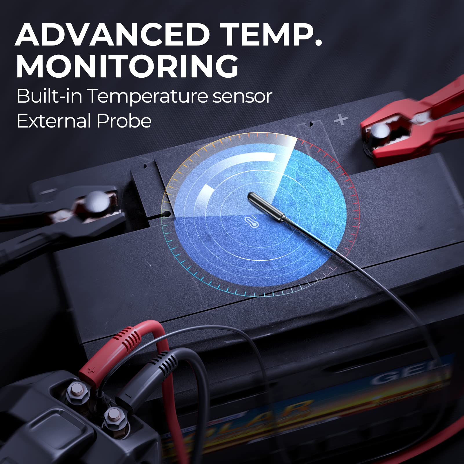 TOPDON T90A 12V/24V 5A-90A Smart Car Battery Charger & Maintainer - Automatic Desulfator for Automotive, Marine, Truck & Motorcycle Batteries - Perfect for Winter Storage, RV Maintenance & Emergency Jump Starts