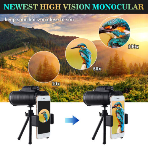 40x60 HD Monocular Telescope with BAK4 Prisms - High Power Zoom Spotting Scope for Bird Watching, Hunting, Camping & Outdoor Adventures
