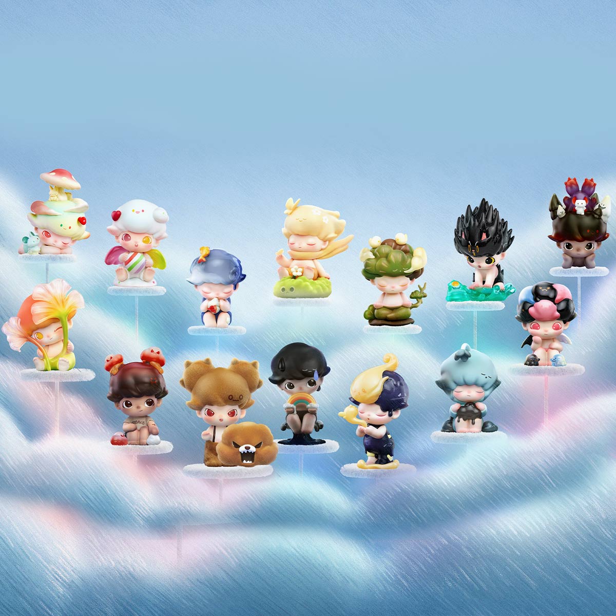 Dimoo by Your Side Series Collectible Figures - Cute Anime Character Figurines for Home Decor, Office Display & Gift Giving