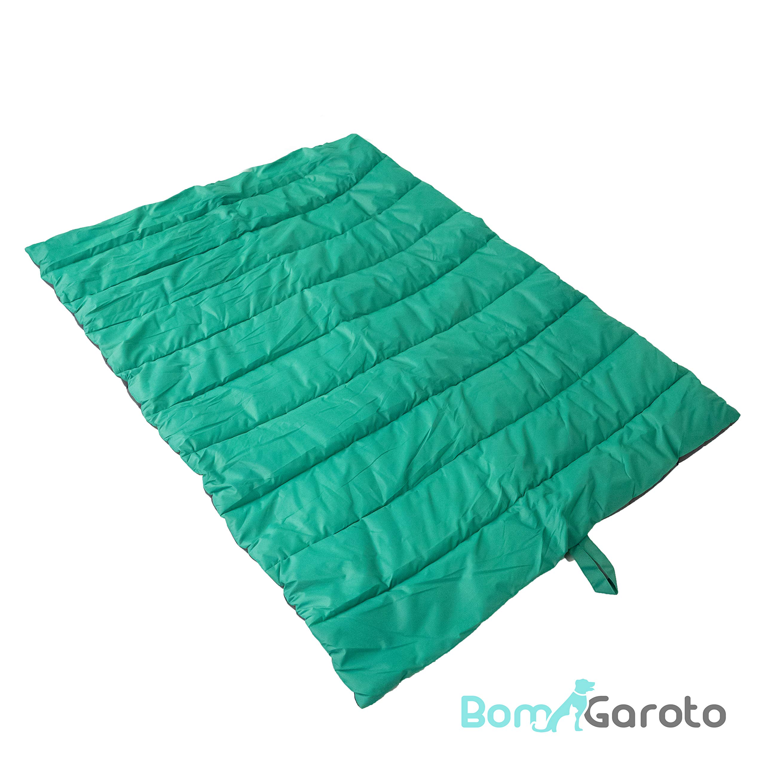 Bom Garoto Waterproof Portable Pet Mat - 46.5 x 33 Inch Dog Bed & Cat Mat for Crate, Cage, Travel, Camping | Soft Washable Pet Bed for Small, Medium & Large Dogs with Carry Storage Bag | Perfect for Home, Car, Outdoor & Fireplace Use