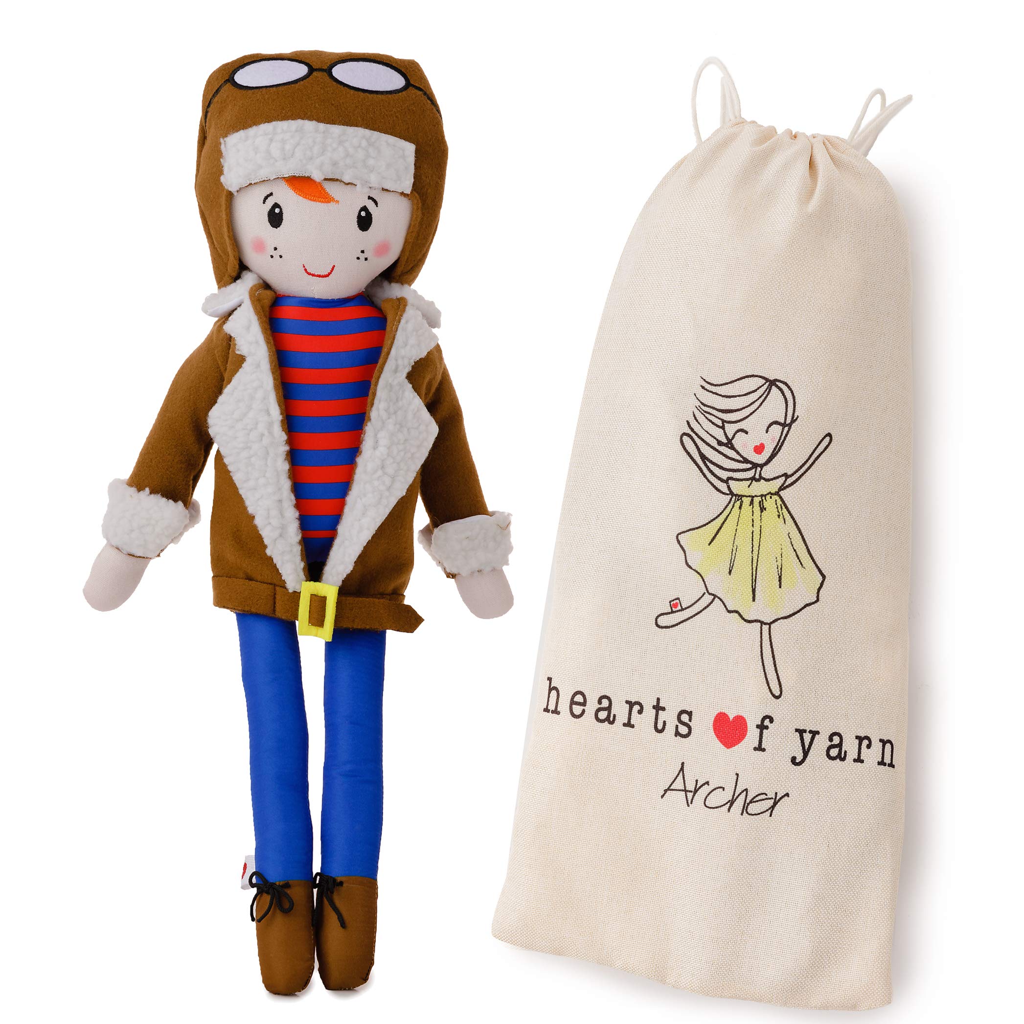 19 Inch Large Handmade Archer Boy Doll - First Baby Doll Gift for Toddlers & Nursery Room Decor | Perfect for Playtime, Baby Showers & Nursery Theming