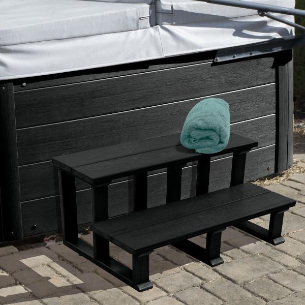32 Inch Hot Tub Spa Two-Tier Steps - Non-Slip, Sturdy & Easy to Install for Inground & Above Ground Spas - Perfect for Relaxing & Entertaining