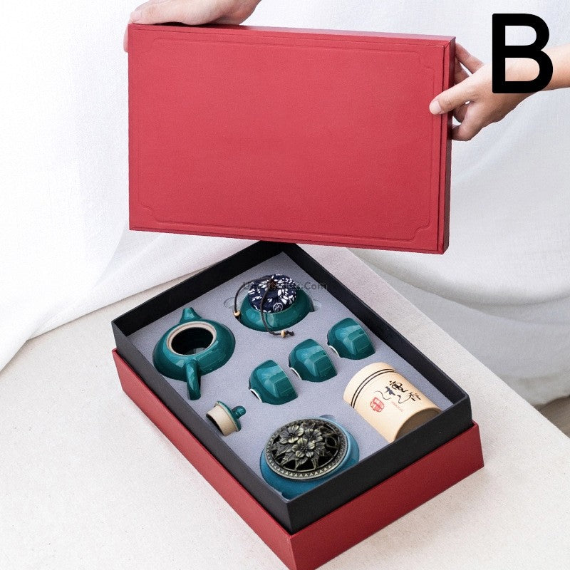 Premium Chinese Red Tea Set with Elegant Gift Box - Perfect for Gifting, Home Tea Ceremonies, and Relaxing Afternoon Tea Moments