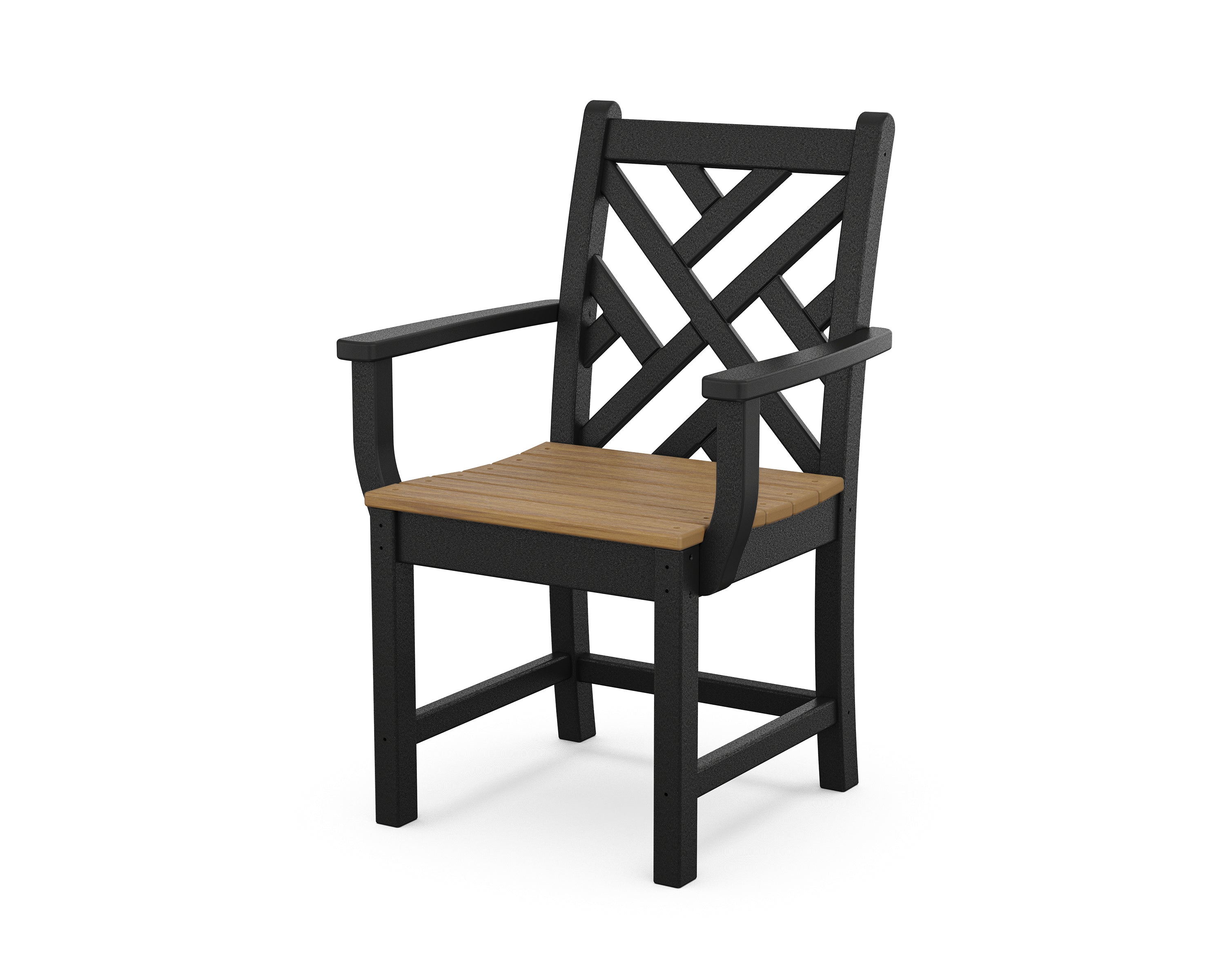 POLYWOOD Chippendale Dining Arm Chair - Weather-Resistant Outdoor Patio Furniture - Perfect for Garden, Deck, and Poolside Seating