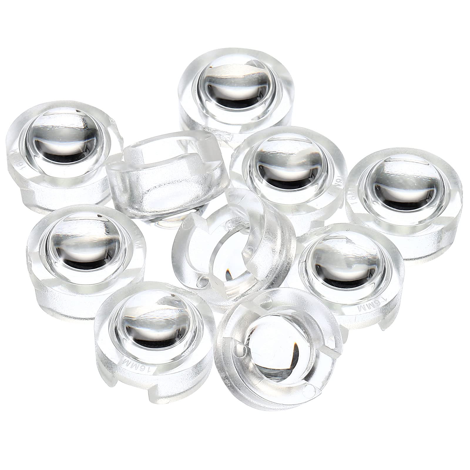 PATIKIL 13mm LED Convex Lens - 10 Pack 15° Beam Angle Acrylic Optical Condenser Lens for 1W 3W LED Beads & Infrared Cameras - Clear Transparent - Perfect for DIY Lighting Projects, Security Cameras & Stage Lighting