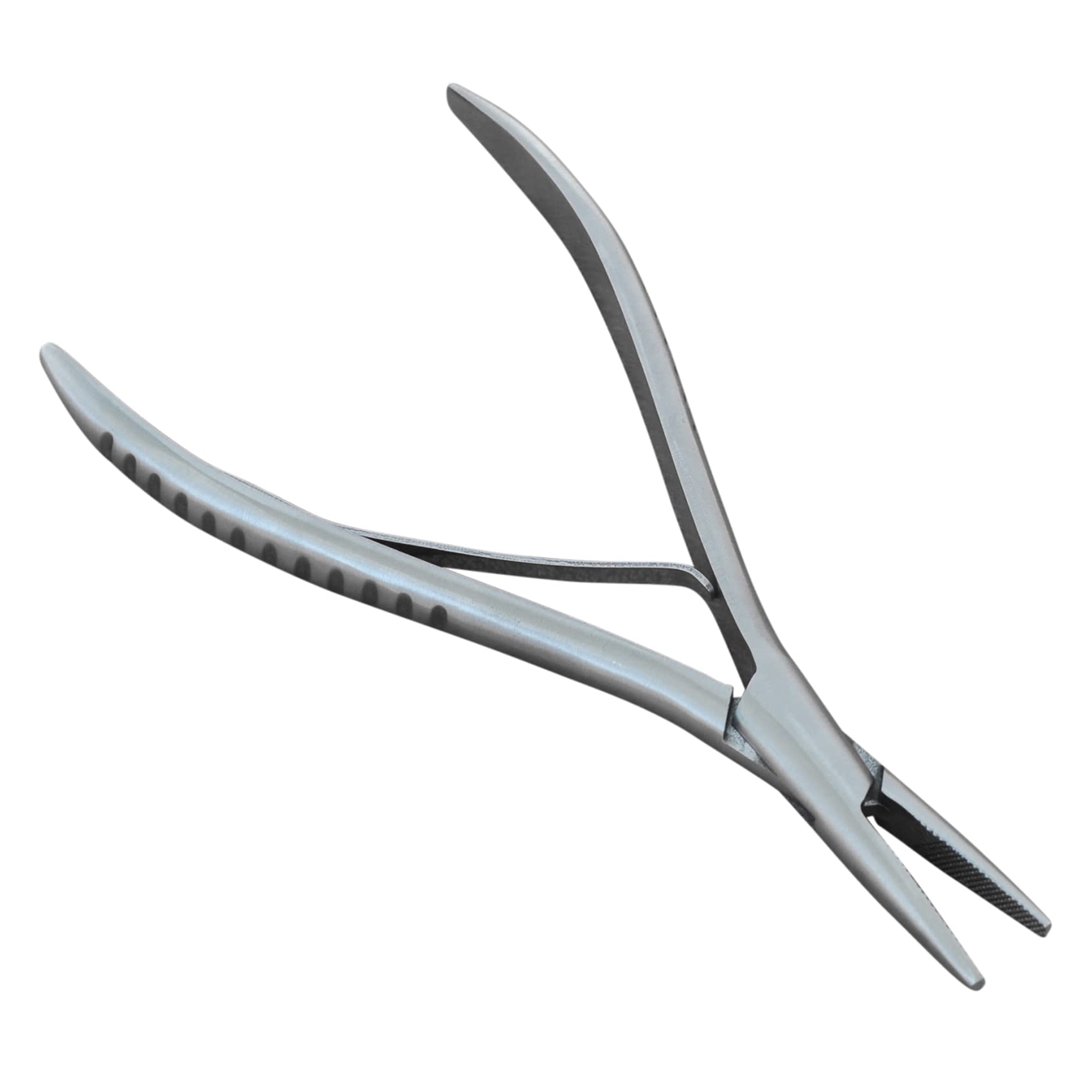 Professional Flat Shape Silver Stainless Steel Hair Extension Pliers - Multi-Function Hair Extension Tools for Seamless Extensions, Salon & DIY Use at Home