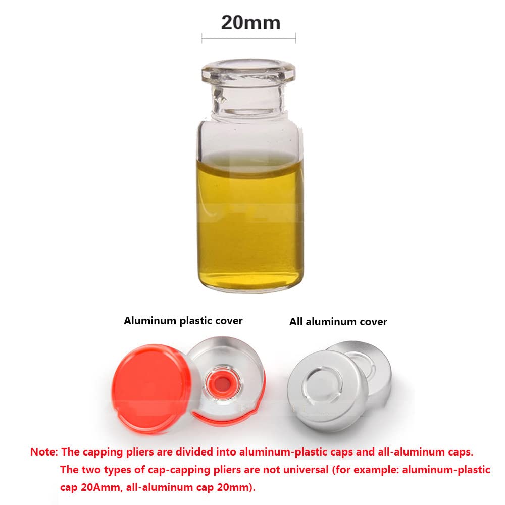 Manual Flip-Off Vial Crimper - Hand Capping Machine for Medical Vials | Manual Gland Pliers & Sealing Tool for Pharmacy, Lab, and Home Use | Durable Medical Sealing Machine with Ergonomic Handle