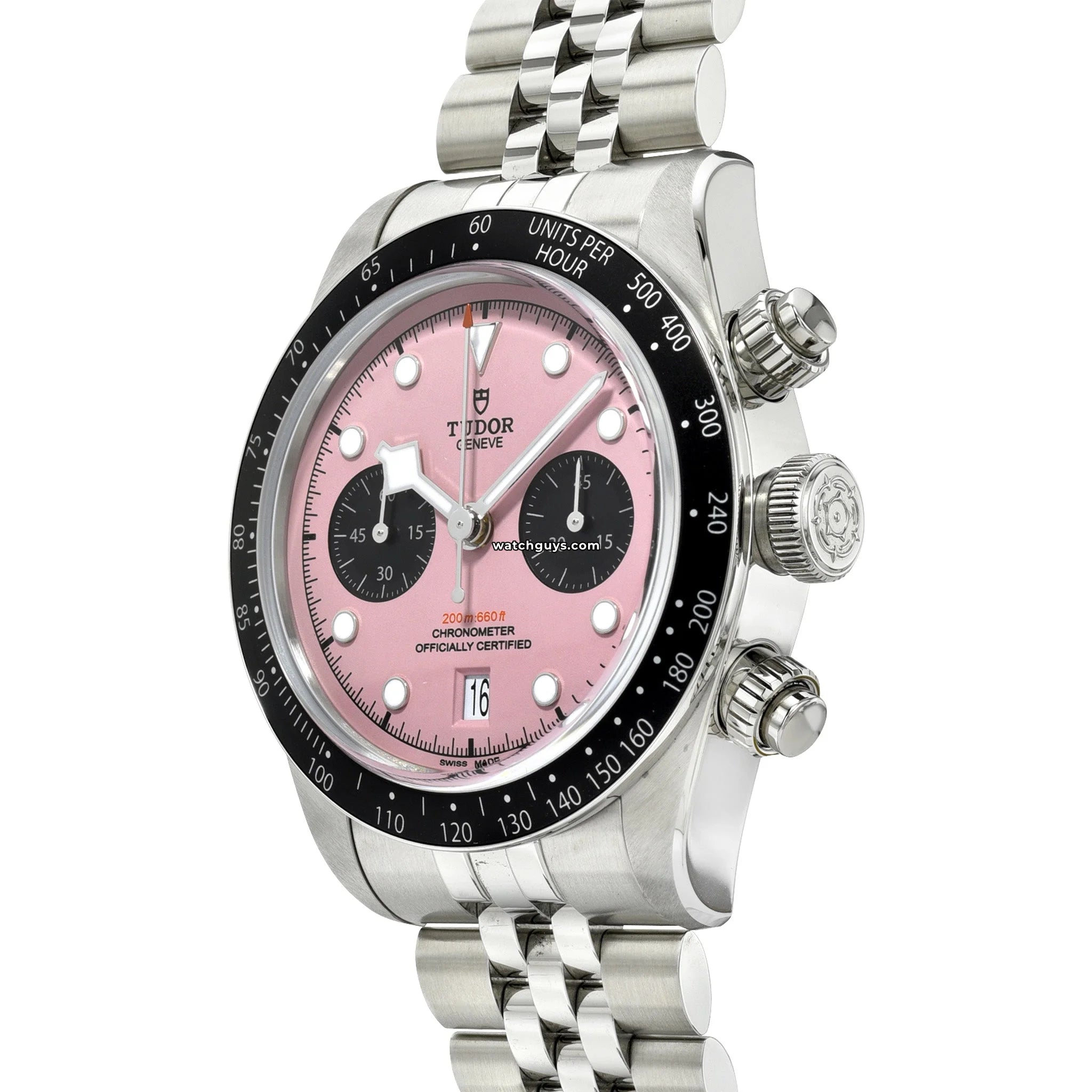 Tudor Black Bay Chrono Pink 79360 - Luxury Swiss Automatic Watch for Men - Perfect for Diving, Business & Formal Occasions