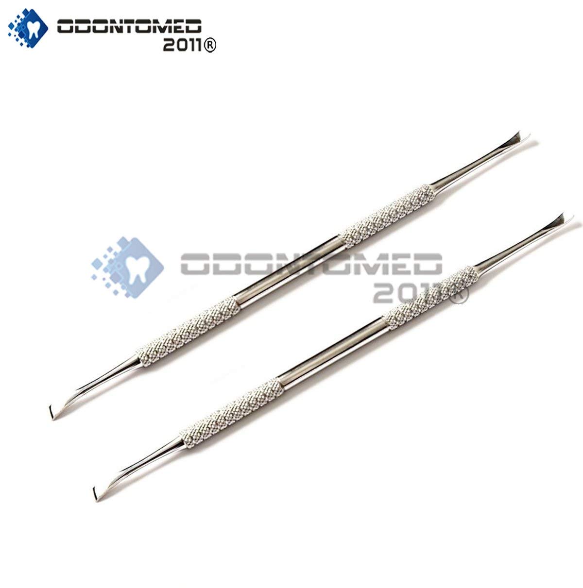 OdontoMed2011 Double Ended Dental Tooth Scaler - Stainless Steel Tartar Removal Tool for Teeth Cleaning (2 Pack) - 6.5 Inch Plaque Remover for Professional & Home Dental Care - Od2011-D-1657