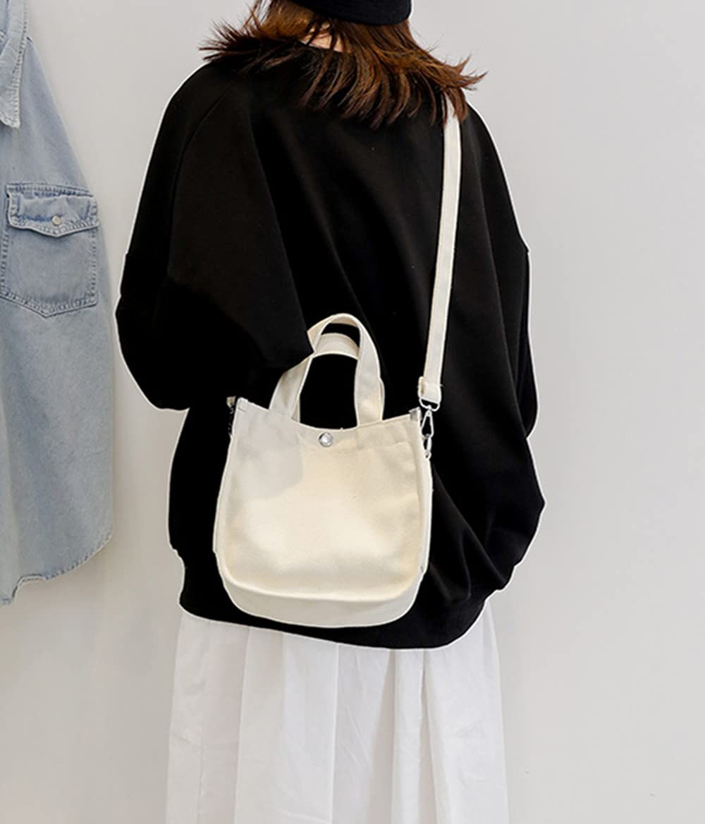 Stylish Small Canvas Crossbody Bag for Women - Phone Pouch, Coin Purse & Top Handle Tote - Perfect for Daily Use, Travel & Shopping