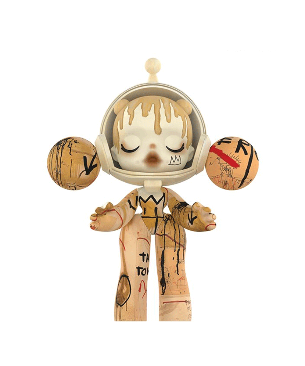 POP MART MEGA α SKULLPANDA 400% Collectible Art Figure - Jean Michel Basquiat Inspired Designer Toy for Display & Home Decor
