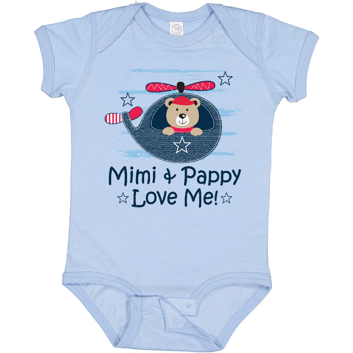 Inktastic Mimi and Pappy Love Me Baby Boy Bodysuit - Soft Cotton Onesie for Newborns & Infants - Perfect for Family Photos, Holidays & Everyday Wear