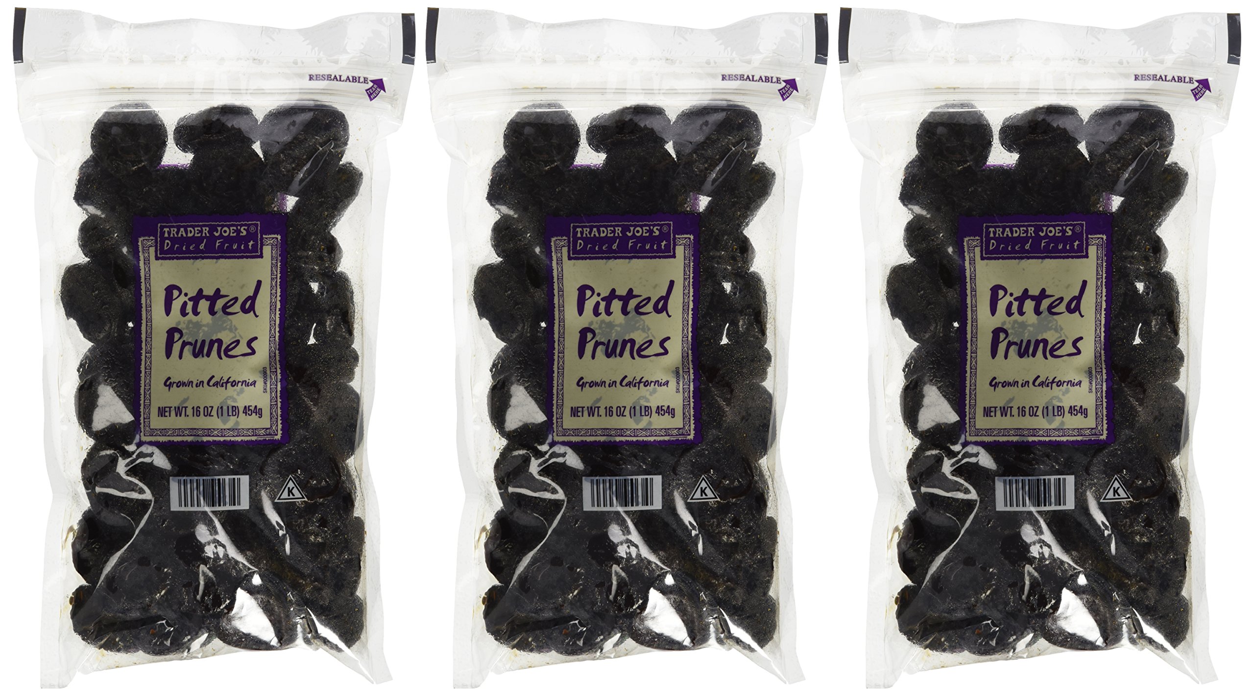 Organic Dried Pitted Prunes 3-Pack | No Sugar Added | High Fiber Snack | Perfect for Baking, Smoothies & Healthy On-the-Go Snacking