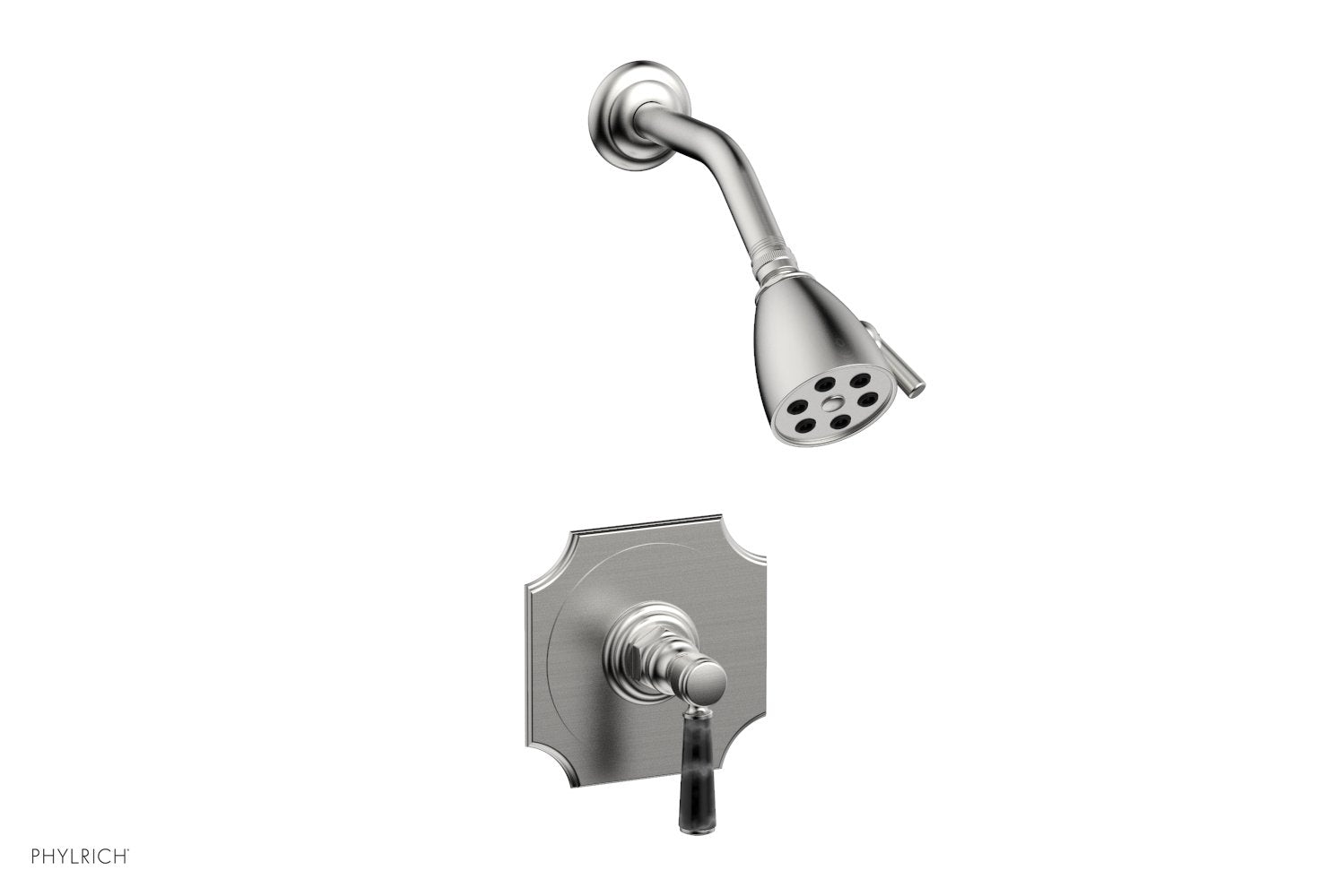 HENRI Pressure Balance Shower Set with Black Marble Handle - Model 16123 | Modern Bathroom Fixture for Spa-Like Shower Experience