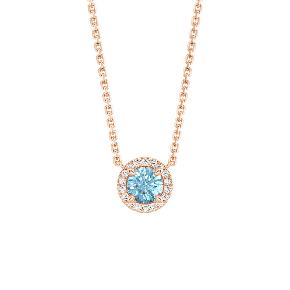 Eternal Halo Personalized Birthstone Necklace - Custom Name & Birth Month Jewelry Gift for Women, Mom, Wife | Perfect for Birthday, Anniversary, Mother's Day & Special Occasions