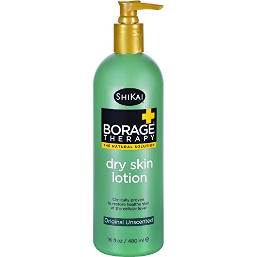 Shikai Borage Therapy Dry Skin Lotion Unscented - 16 fl oz | Hydrating Moisturizer for Sensitive & Dry Skin | Perfect for Daily Use, Eczema & Dermatitis Relief