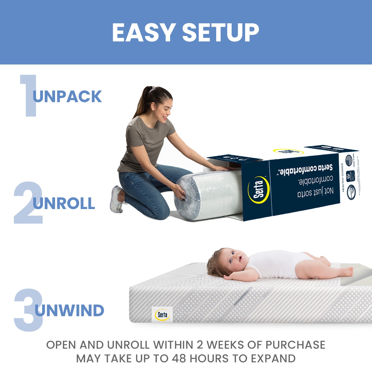 Angel Whispers Dual-Sided Baby Crib Mattress - Breathable Waterproof Infant & Toddler Mattress for Safe Sleep - Perfect for Nursery, Daycare & Travel Use