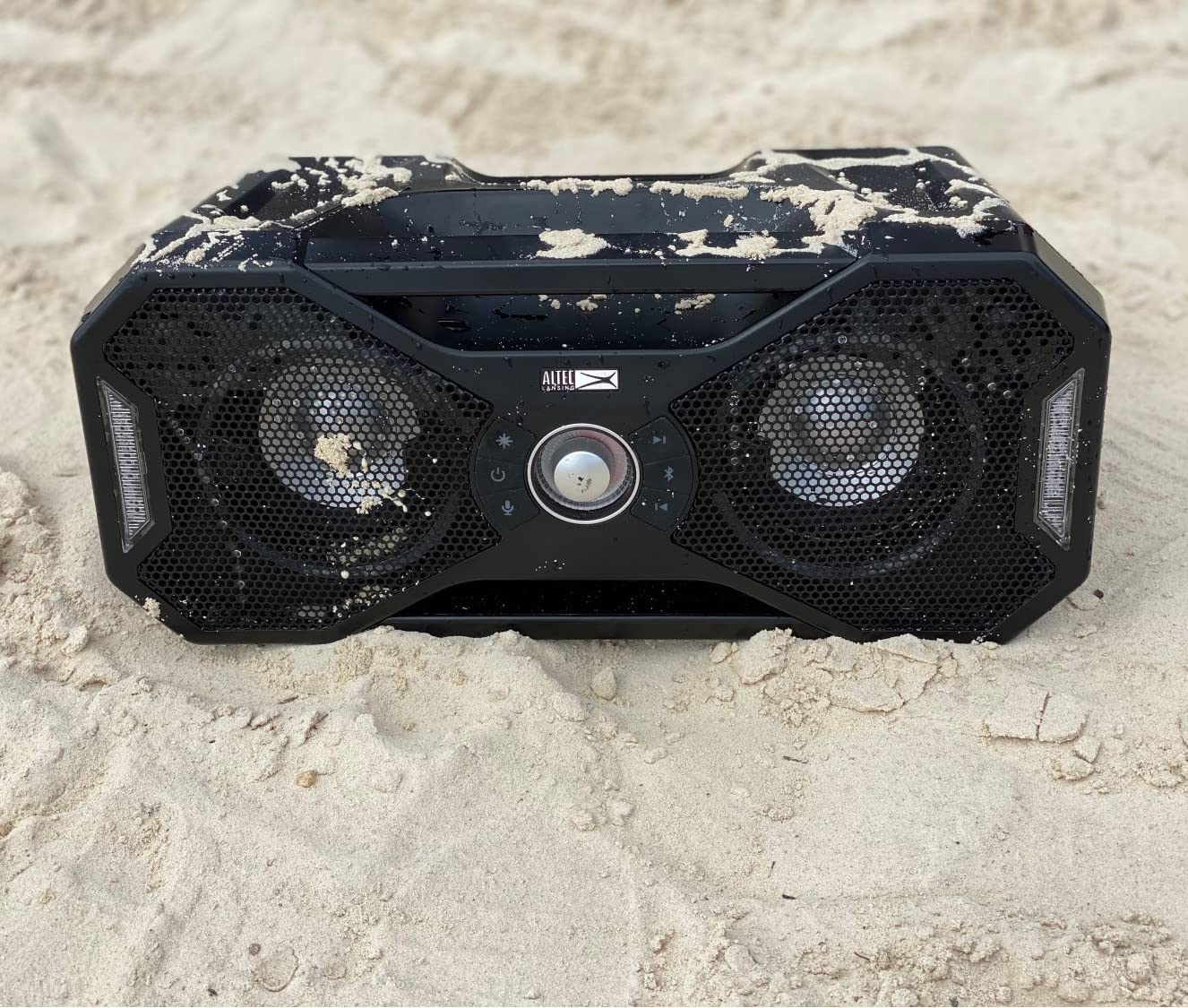 Altec Lansing Mix 2.0 Waterproof Bluetooth Speaker - Portable Wireless Speaker with Powerful Bass, 100ft Range & 20H Playtime for Outdoor, Travel, Beach, Pool Party & Camping - Black