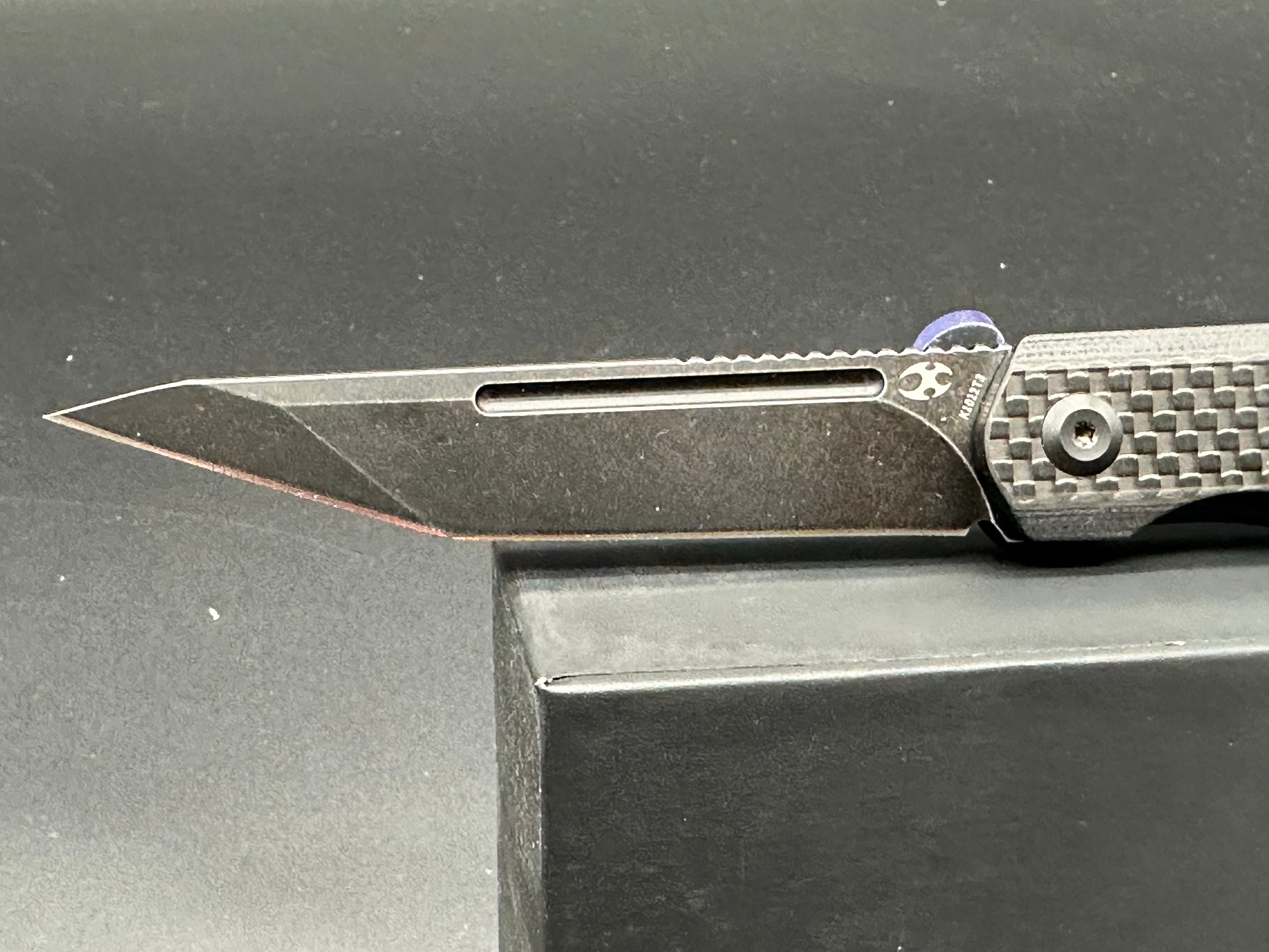 Kansept Prickle Liner Lock Folding Knife - Carbon Fiber Handle EDC Pocket Knife for Outdoor Camping, Hiking & Everyday Carry