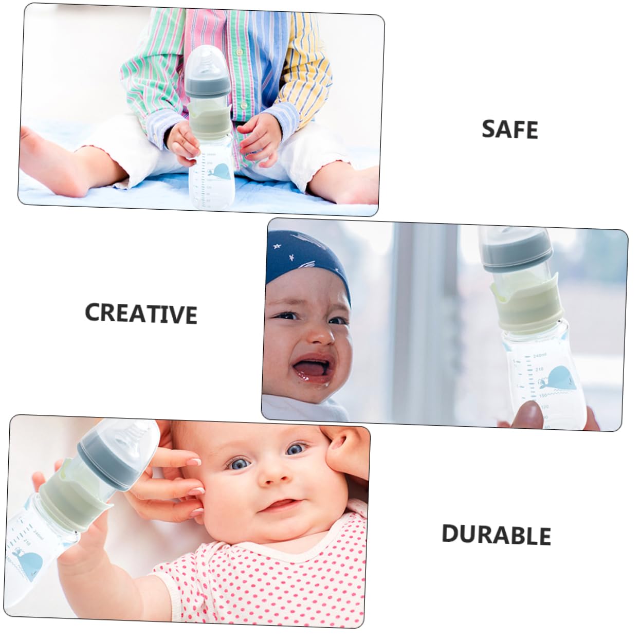 5-Pack Slow Flow Newborn Feeding Bottles - BPA-Free Blue Glass Baby Bottles for Breastmilk & Formula - Ideal for Newborns, Infants & Travel Use