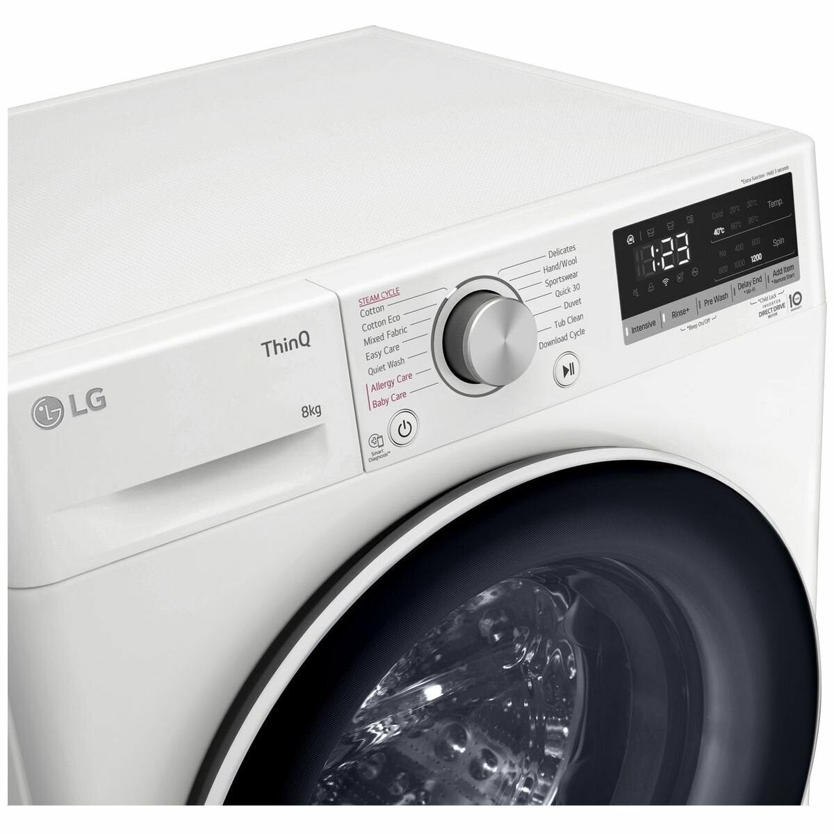 LG 8kg Front Load Washing Machine WV5 1208W - Energy Efficient, Quiet Operation with Smart Inverter Technology - Perfect for Apartments, Small Homes & Laundry Rooms