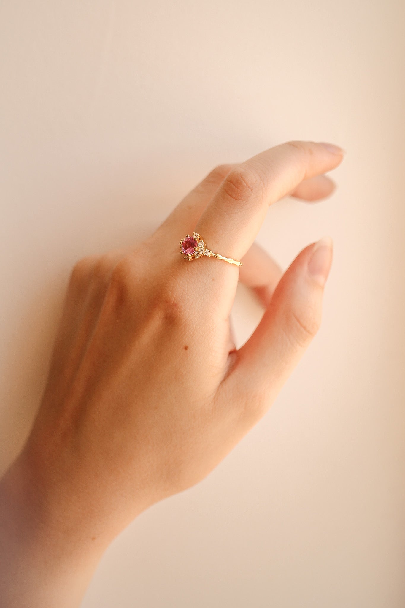 Pink Sapphire Calliope Ring | Elegant Sterling Silver Jewelry for Women | Perfect for Weddings, Anniversaries & Special Occasions