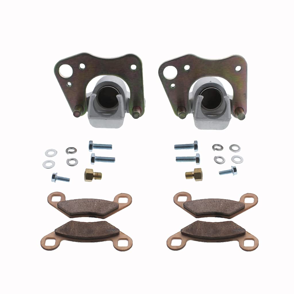High-Performance Brake Caliper & Brake Pads Set for Polaris 400 Scrambler 4x4 1995-2000 - Front Left & Right Replacement Parts by Race-Driven - Perfect for Off-Road ATV Adventures & Trail Riding