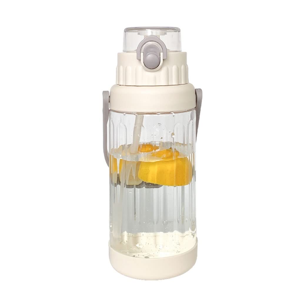 **Insulated Sports Water Bottle with Straw - 2000ML Large Capacity, Leak-Proof, BPA-Free - Perfect for Gym, Cycling, Hiking & Outdoor Activities (A-White)**