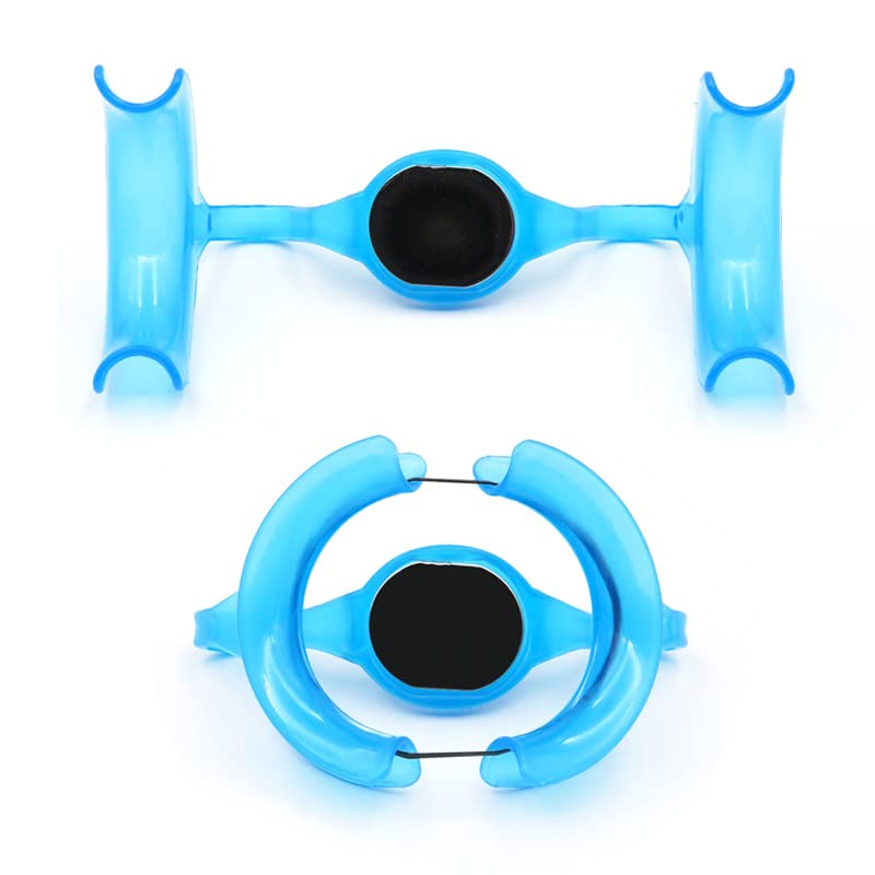 1PC Blue M Type Dental Mouth Opener Cheek Retractor with Mirror - Professional Teeth Whitening & Oral Care Cleaning Tool for Dentists & Home Use - Perfect for Dental Exams, Teeth Cleaning & Cosmetic Procedures