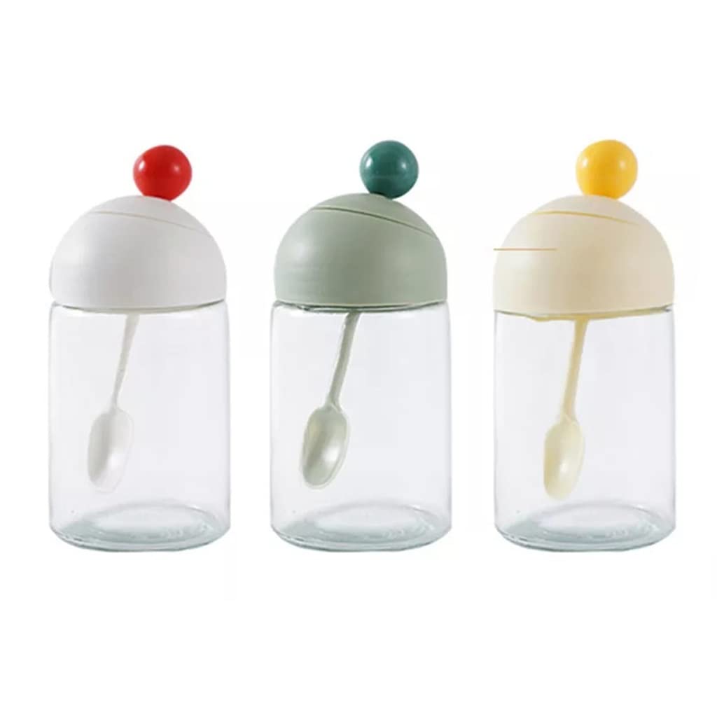 Premium Glass Seasoning Jars with Lids - Salt & Pepper Shaker Set, Vinegar Oil Soy Sauce Bottles, Sugar Bowl - Kitchen Spice Storage Containers (Color: A) - Perfect for Home Cooking, Restaurants & Meal Prep