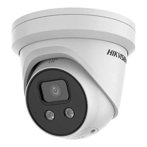 Hikvision 8MP 4K Acusense Turret Security Camera with Audio, Strobe Light & Alarm - DS-2CD2386G2-ISU/SL for Home & Business Surveillance (Indoor/Outdoor Use)