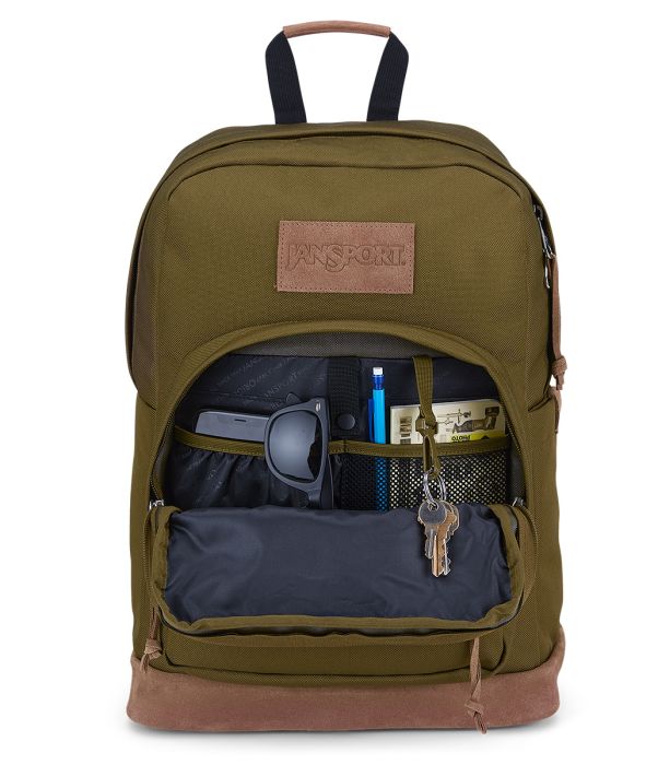 JanSport Right Pack Backpack Premium - Durable Army Green School & Travel Backpack for Students & Professionals | Perfect for College, Work, Hiking & Everyday Use