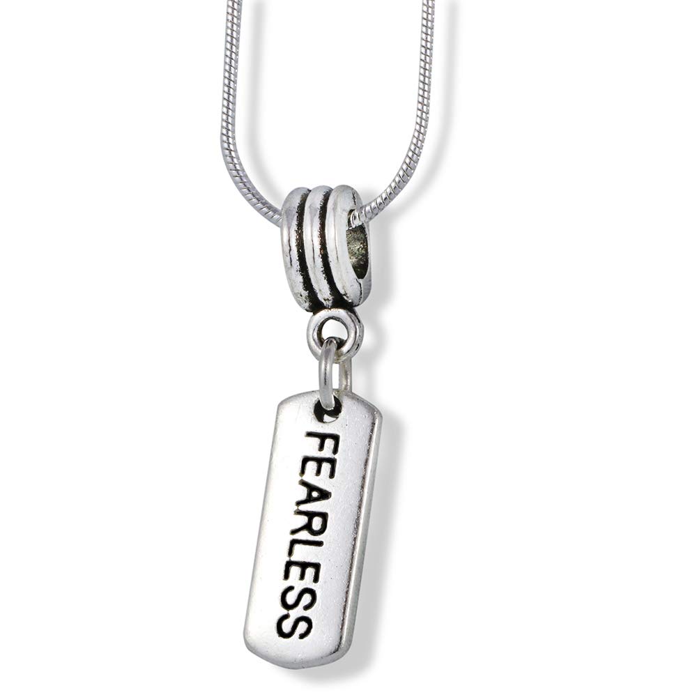 Fearless Necklace for Women - Inspirational Snake Chain Pendant with Motivational Charm | Perfect for Everyday Wear, Gifts & Special Occasions