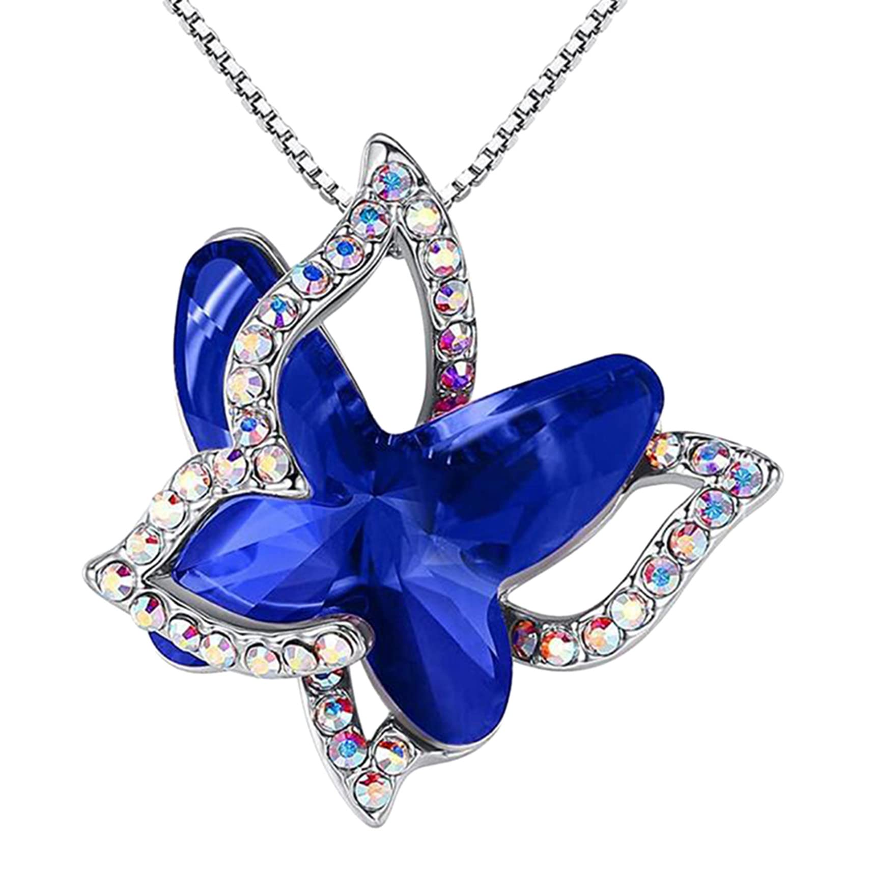 Littlepa Silver Butterfly Infinity Pendant Necklace for Women - Dainty Layering Chain Jewelry Gift for Her, Perfect for Valentine's Day, Anniversary & Everyday Elegance