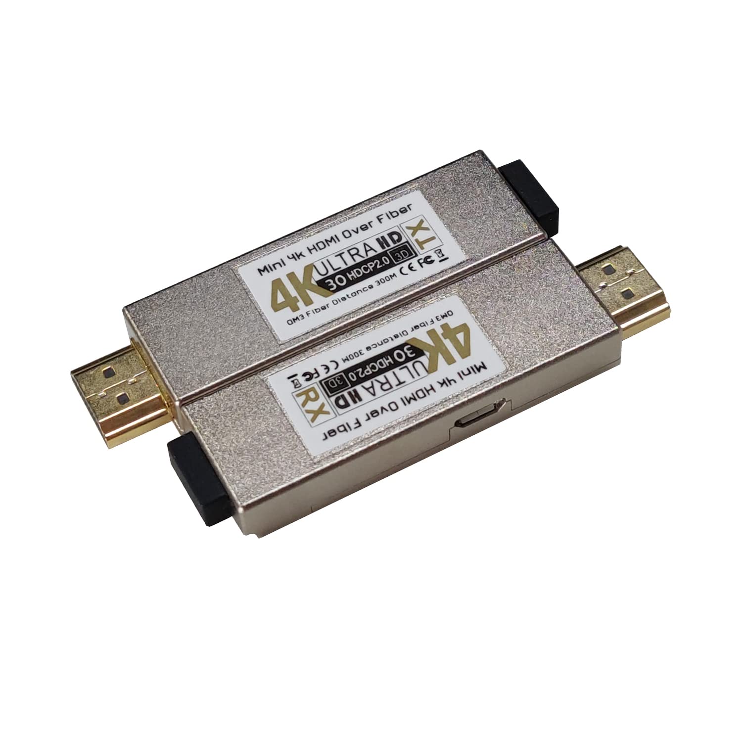 Elenzk Mini 4K HDMI Fiber Extender - 4Kx2K 30Hz HDMI 1.4a Optical Transmitter & Receiver - 300m OM3 Multimode Fiber Cable - Perfect for Home Theater, Gaming & Professional AV Setups