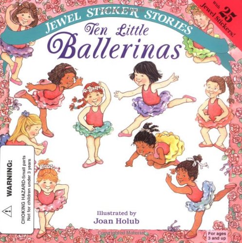 Ten Little Ballerinas - Jewel Sticker Story Book for Kids | Interactive Children's Sticker Activity | Perfect for Birthday Gifts & Creative Playtime