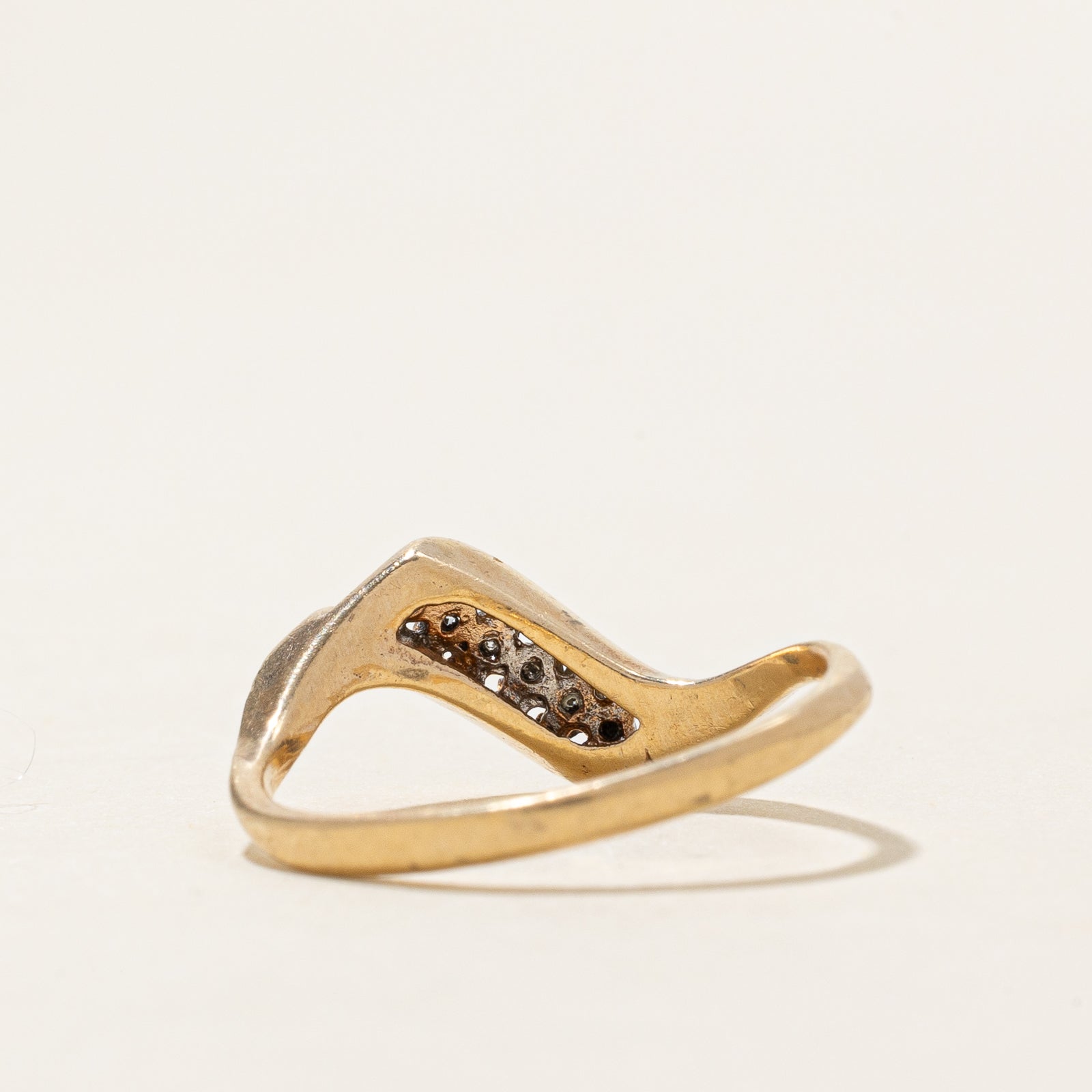 0.10ctw Diamond Contour Ring - Size 5.25 | Elegant Wedding Band, Anniversary Gift for Her | Perfect for Engagements, Proposals & Special Occasions