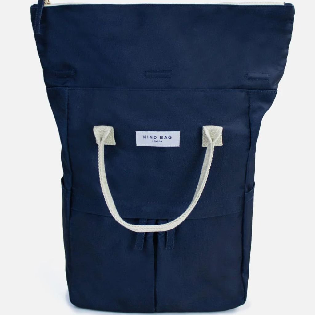 Kind Bags Hackney Medium Backpack - Waterproof Laptop Backpack for Men & Women, 15.6 Inch Business Travel Backpack with USB Charging Port - Navy Blue - Perfect for Commuting, Work & College