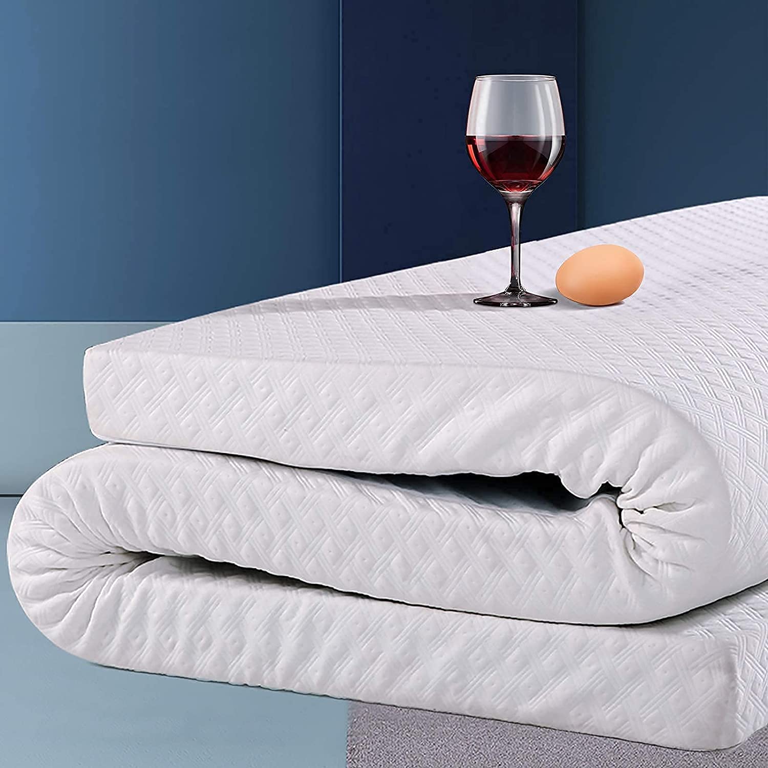 3 Inch Cooling Gel Memory Foam Mattress Topper - California King Size, Removable Soft Cover for Easy Cleaning, Pressure Relief & Body Support - Perfect for Hot Sleepers & Back Pain Relief - Ideal for Guest Beds, Dorms & Home Comfort Upgrade