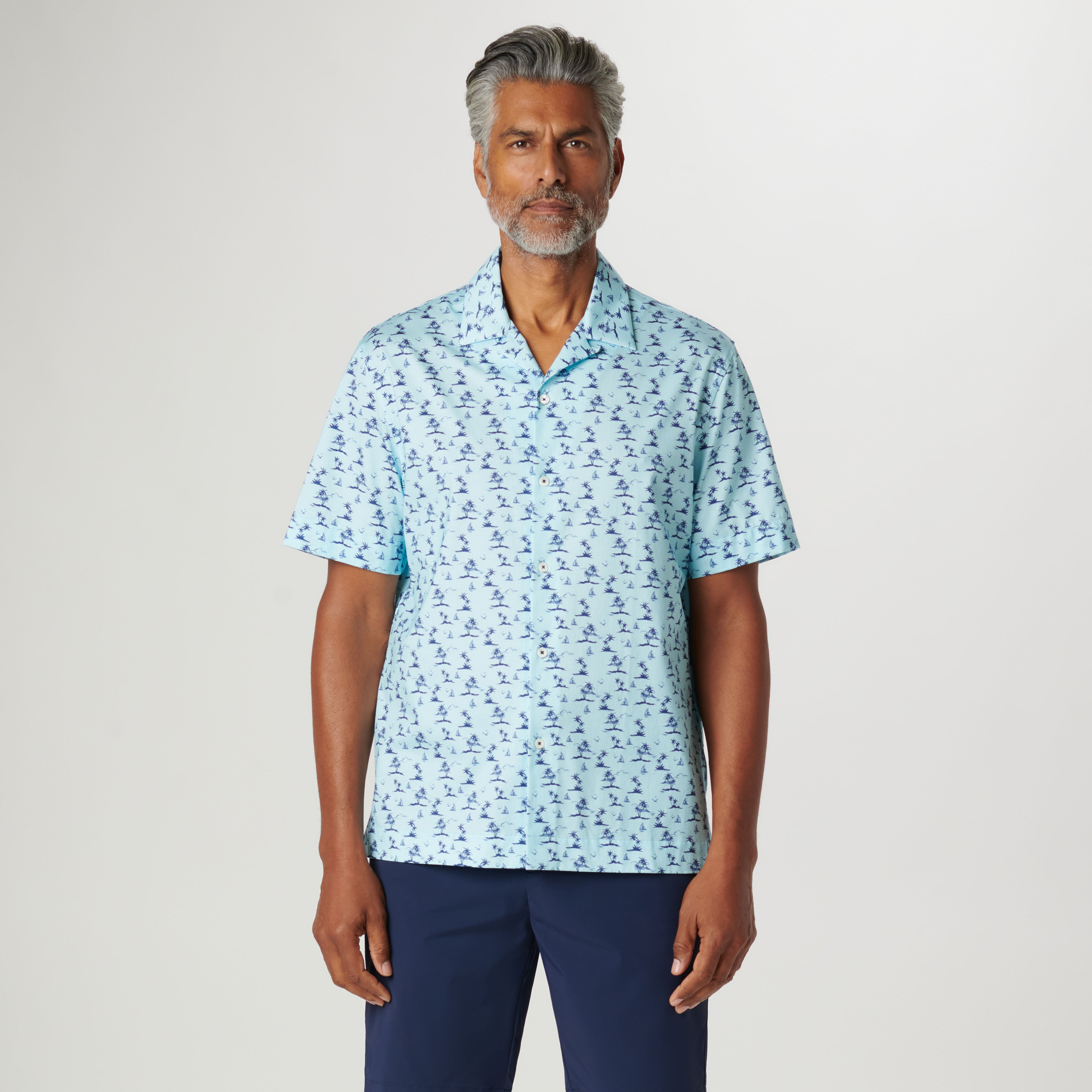 Cole Tropical OoohCotton Camp Shirt - Breathable Short Sleeve Button Down Shirt for Men | Perfect for Beach Vacations, Summer Outings & Casual Wear