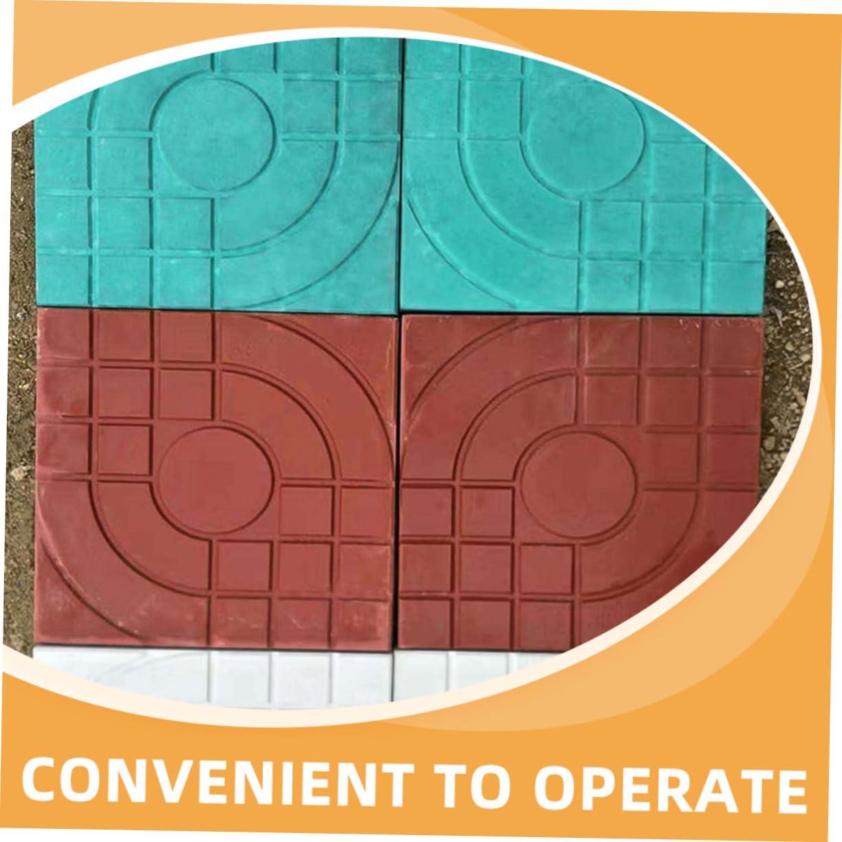 3pcs Reusable Cement Brick Molds - Durable Plastic Path Maker for Concrete Paving, Garden Pathways & DIY Landscaping - Perfect for Walkways, Patios and Outdoor Decor Projects