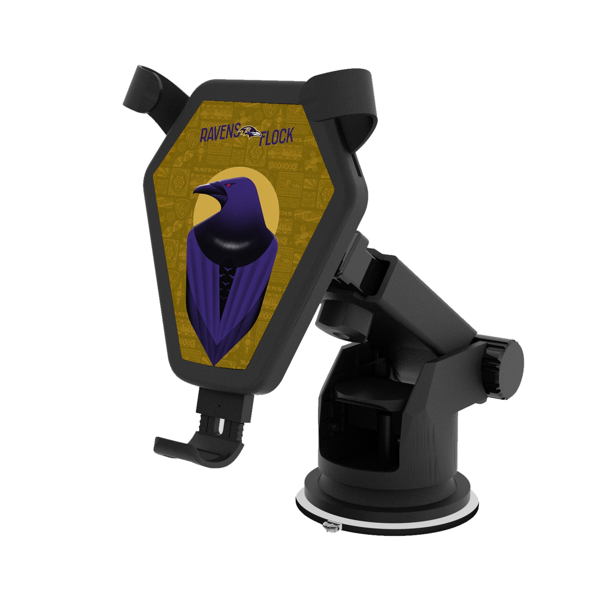 Baltimore Ravens 2024 Limited Edition Wireless Car Charger with Fast Charging - Perfect for NFL Fans & Road Trips