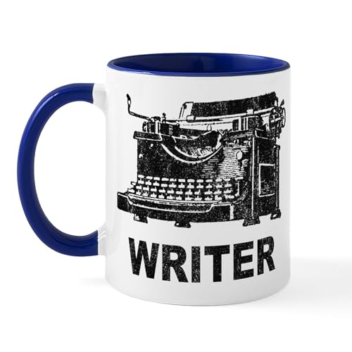White/Navy Inside - Vintage Writer Mug