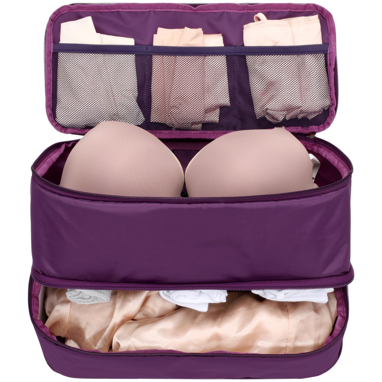 Cambond Travel Underwear Organizer Bag - Lightweight Bra Storage, Portable Expandable Compression Packing Cubes for Women | Perfect for Vacation, Business Trips & Gym Organization