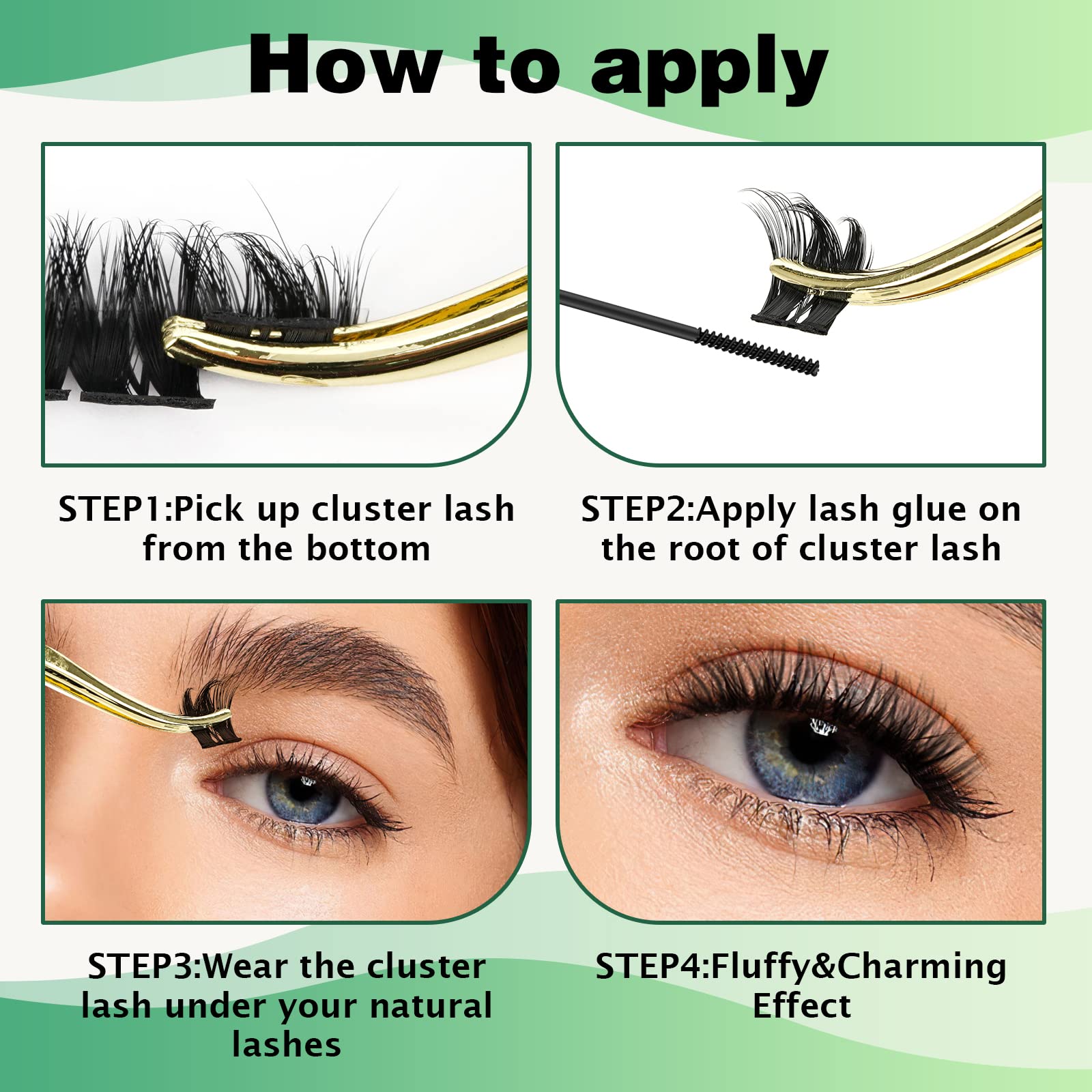 Volume Wispy Lash Extension 96pcs - D Curl 14mm Individual Lashes for Natural Look | Soft, Comfortable & Easy DIY at Home | Perfect for Weddings, Parties & Daily Wear
