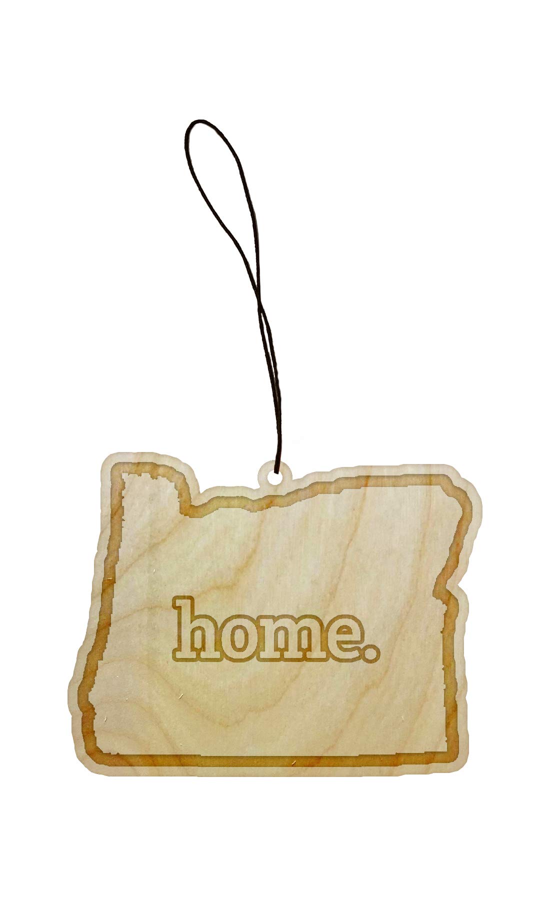 Laser Engraved Oregon State Wooden Car Charm - USA Map Rearview Mirror Dangler for Home & Auto Decor - Perfect for Road Trips, Gifts & State Pride Accessories