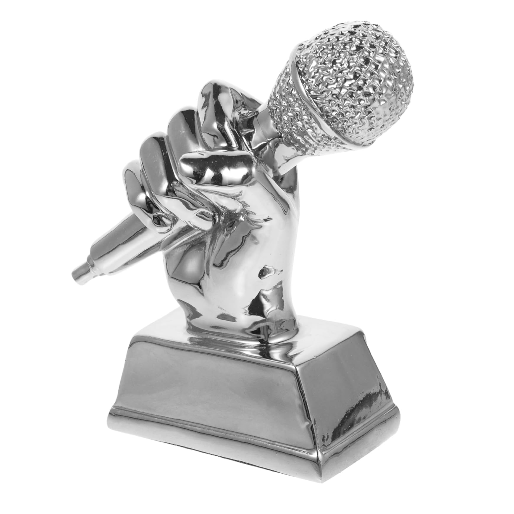 4 Pack Mini Microphone Trophy Awards for Music Competition Students - Handcrafted Bedroom Decor, Home Decoration, Kids Room Accessories - Perfect for Musical Contests, School Events & Gift Giving